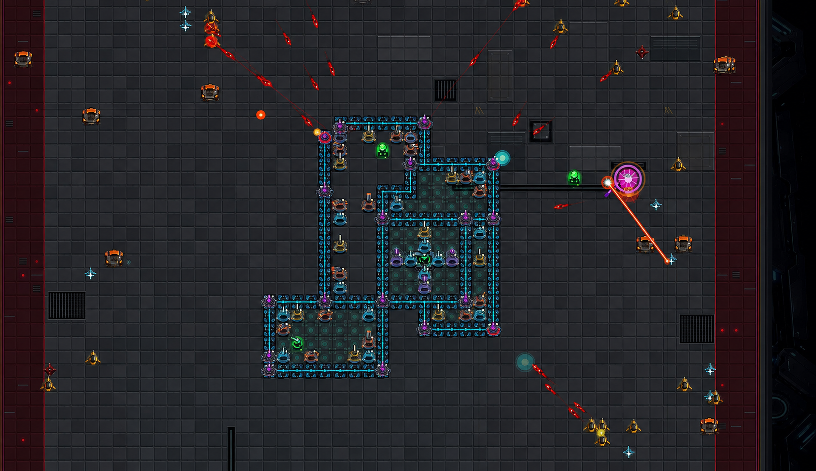 A fortified Bastion Grid under attack